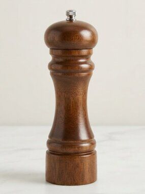Vintage Mr Dudley Solid Wood Salt Shaker MCM Turned Kitchen Decor 6.75"